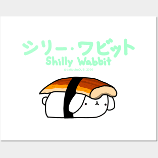 [Shilly Wabbit] Baby Lop Bunny Rabbit Dressing Up As An Unagi Nigiri Sushi Posters and Art